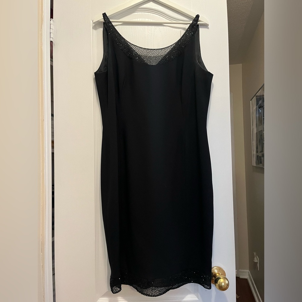 Simon Chang Black Sparkle Dress